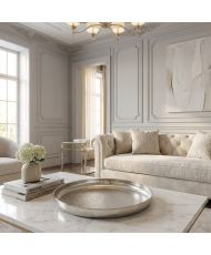 Plateau MARTELÉ rond argent...