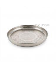 Plateau rond argent