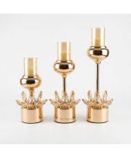 3 bougeoirs OLYMPE – Doré...