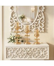 3 bougeoirs VELORA dorés –...