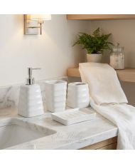 Set de Salle de Bain NOVA Blanc 4 Pièces - Chic Home Tunisie
