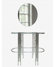 Console métal argent