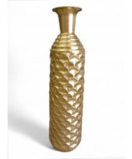 vase métal doré