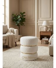 Pouf IRIS 3 étages – Beige...