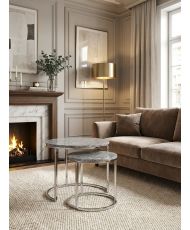 Tables DUO argent marbré...