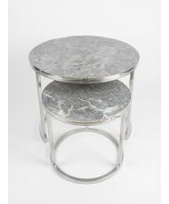 Tables DUO argent marbré|...